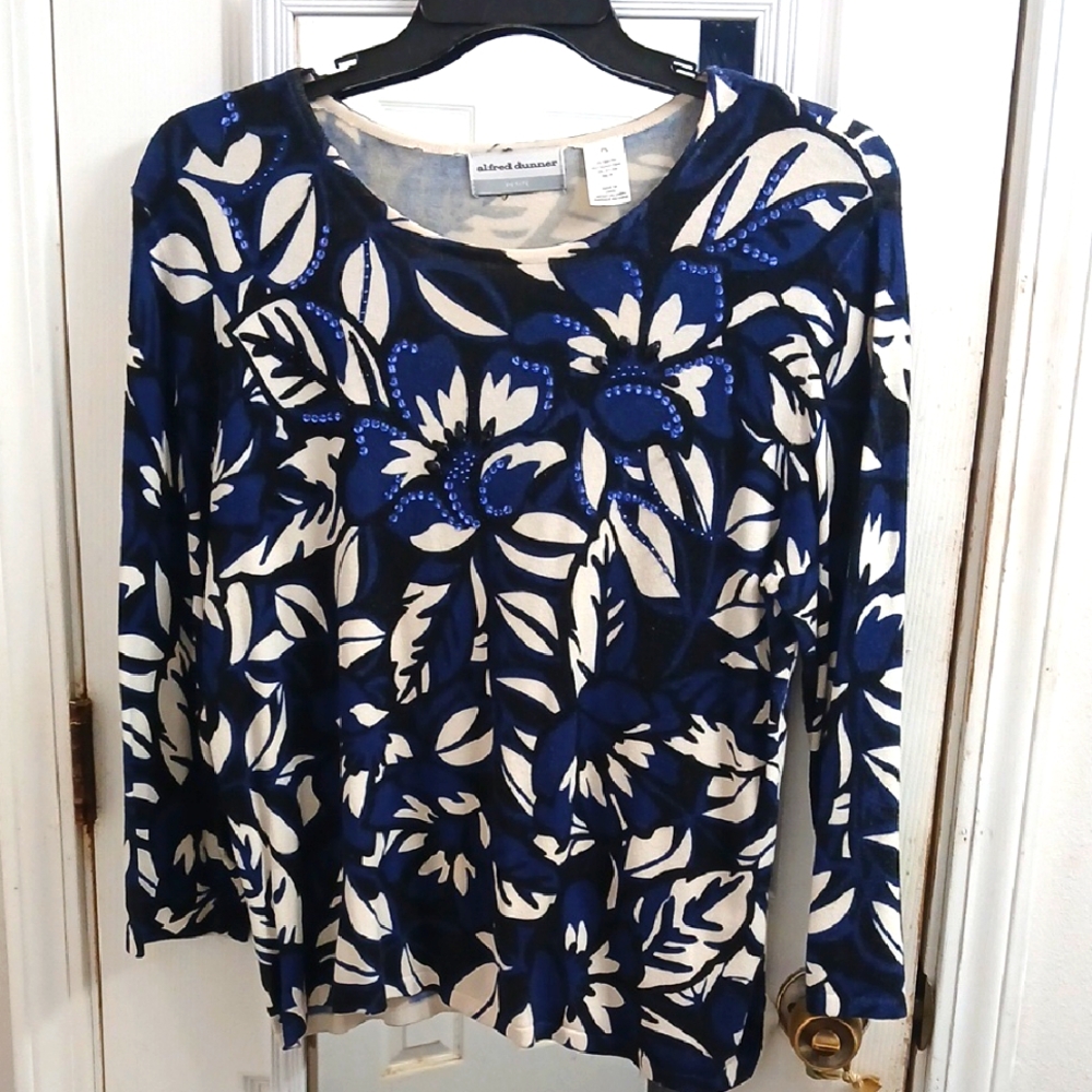 Alfred Dunner Floral Blouse Size Petite L